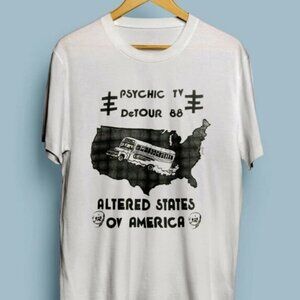 Psychic TV 1988 Tour T-Shirt, Throbbing Gristle Industrial Music Unisex Tee 94
